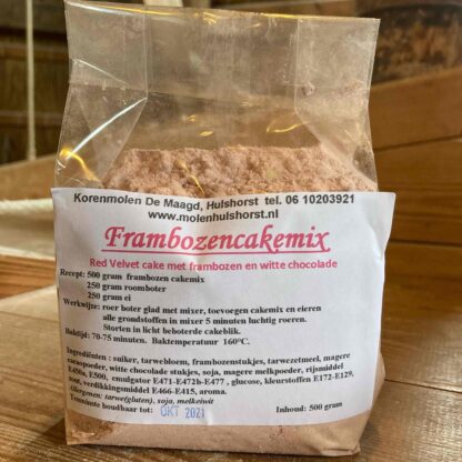 Frambozencakemix met witte chocolade